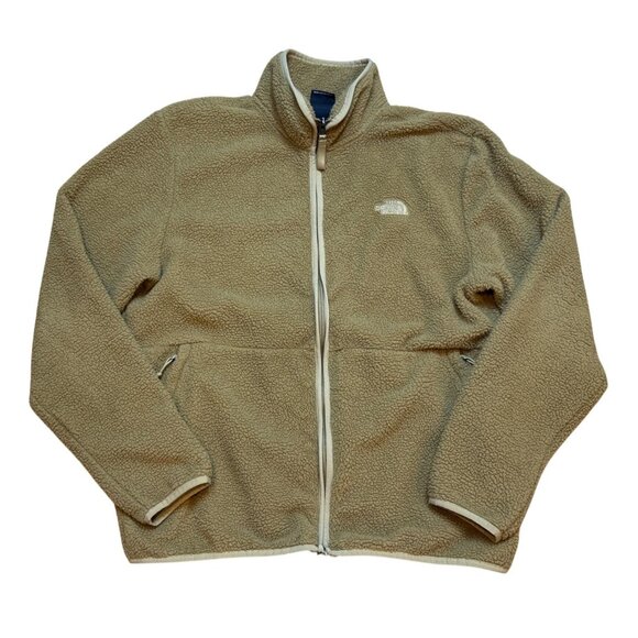 The North Face Mens Brown Sherpa Fleece Full-Zip Jacket L - Picture 1 of 6
